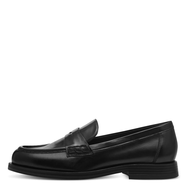 Tamaris Ladies Loafer Shoes Black Vegan Work School 24311-001 sale