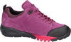 Purple sneaker with black and red sole on a white background waldlaufer H Fitting Gummi berry wider fit Gormleys strabane