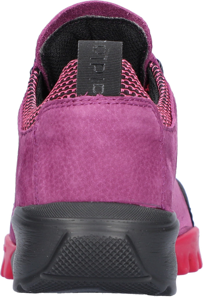 Purple sneaker with black and red sole on a white background waldlaufer H Fitting Gummi berry wider fit Gormleys strabane