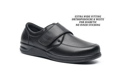 G-Comfort Men’s Black Leather Extra Wide Shoe