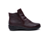 Maroon ankle boot with a zipper on a white background G-comfort P-9521R Gormley shoes strabane