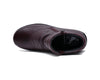 Maroon ankle boot with a zipper on a white background G-comfort P-9521R Gormley shoes strabane