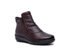 Maroon ankle boot with a zipper on a white background G-comfort P-9521R Gormley shoes strabane