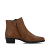 Brown ankle boot with decorative buckle on a white background, , rieker boot gormley shoes strabane