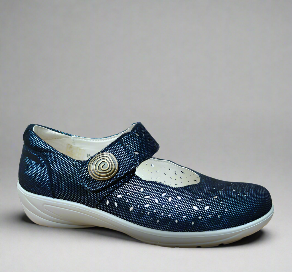 G-Comfort Wide fitting H Ladies Navy Shoe P9528LT sale– 53 Main Street