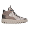 Gray high-top sneaker with a textured sole on a white background waldlaufer