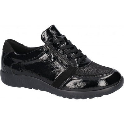 Waldlaufer M-Ira Black Patent Wide Fit