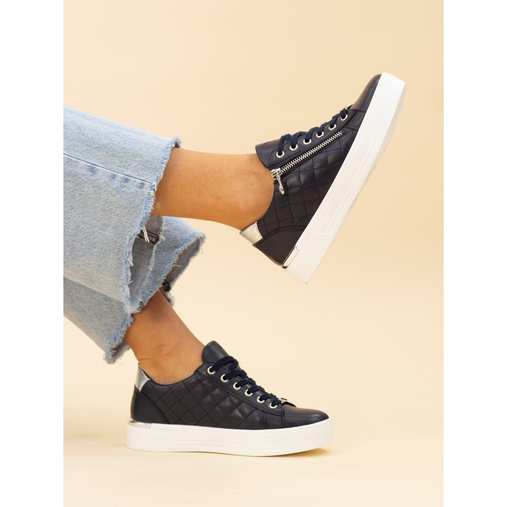 Navy Lunar Xenon women’s shoe with stylish detailing, featured at Gormley Shoes Strabane