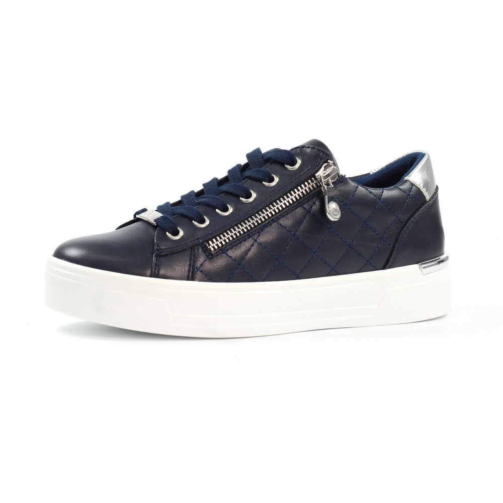 Navy Lunar Xenon women’s shoe with stylish detailing, featured at Gormley Shoes Strabane