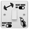 Beast Mode Light Switch Sticker Decal Vinyl New Weight Lifters Trainers Gym New - 53 Main Street