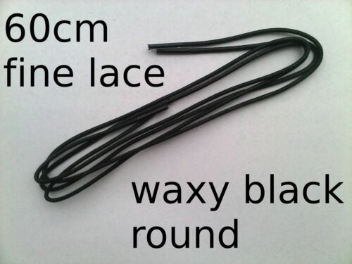 Shoe Lace Black 60cm Fine Round Thin 24 Inch For Dress Shoes Shoelaces New - 53 Main Street