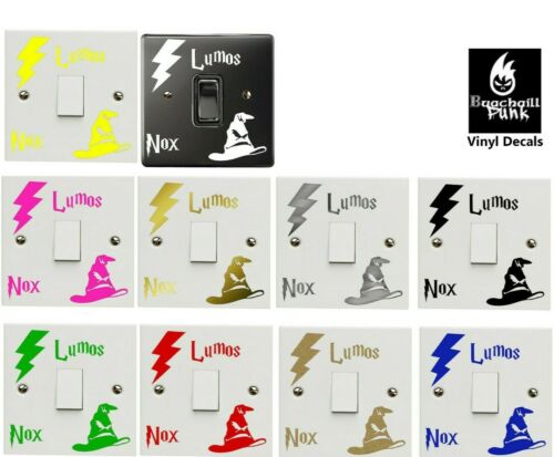 Harry Potter Light Switch Sticker Decal Lumos Nox Lightswitch Vinyl Black Gold - 53 Main Street