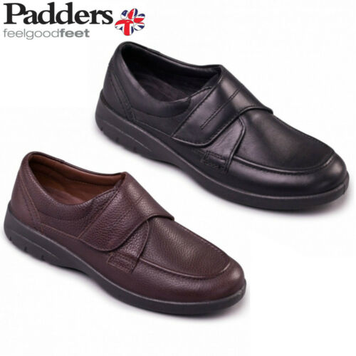 Mens leather Shoes Padders Solar Extra Wide Strap Removable Insoles Soft Comfort - 53 Main Street