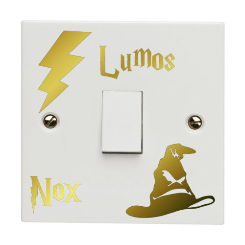 Harry Potter Light Switch Sticker Decal Lumos Nox Lightswitch Vinyl Bedroom Gold - 53 Main Street