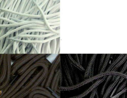 Shoe Laces 120 90 75 65 cm Cord Black Brown White Long Round Shoelaces - 53 Main Street