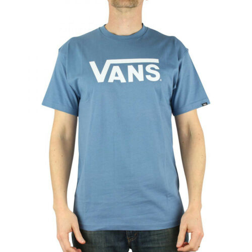 Mens Vans T-Shirt Classic Black White Blue Shirt Print Short XS,S,M,LG,XL XXL - 53 Main Street