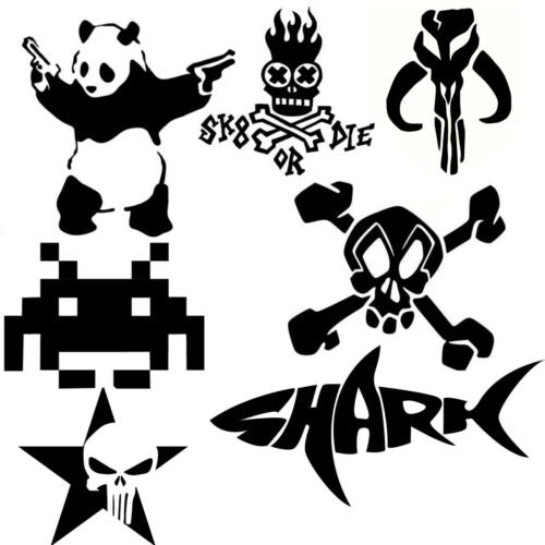 Skull & Bones Stickers Decals Tattoo Bantha Shark Tribal Car Windows W– 53  Main Street