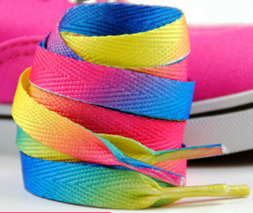 Long Shoelaces Coloured Laces Flat Colours Trainers Shoes Boots Great for Plims - 53 Main Street