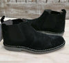 Mens Suede Desert Boots Pull on Slip Black Dealer Chelsea Boot Size 6 to 12 New - 53 Main Street