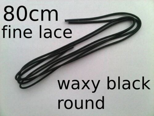Shoe Lace Black 80cm Fine Round Thin 31 Inch For Dress Shoes Shoelaces New Waxy - 53 Main Street