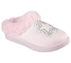 girls kids bedroom slippers skechers sleepy slides fur lineed 302943l pink