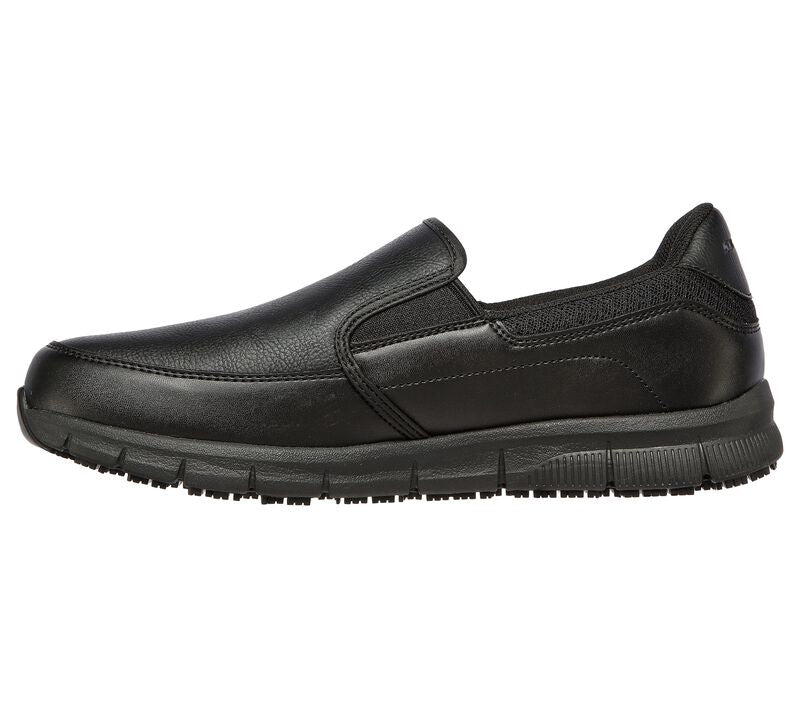 Memory foam shop black work shoes