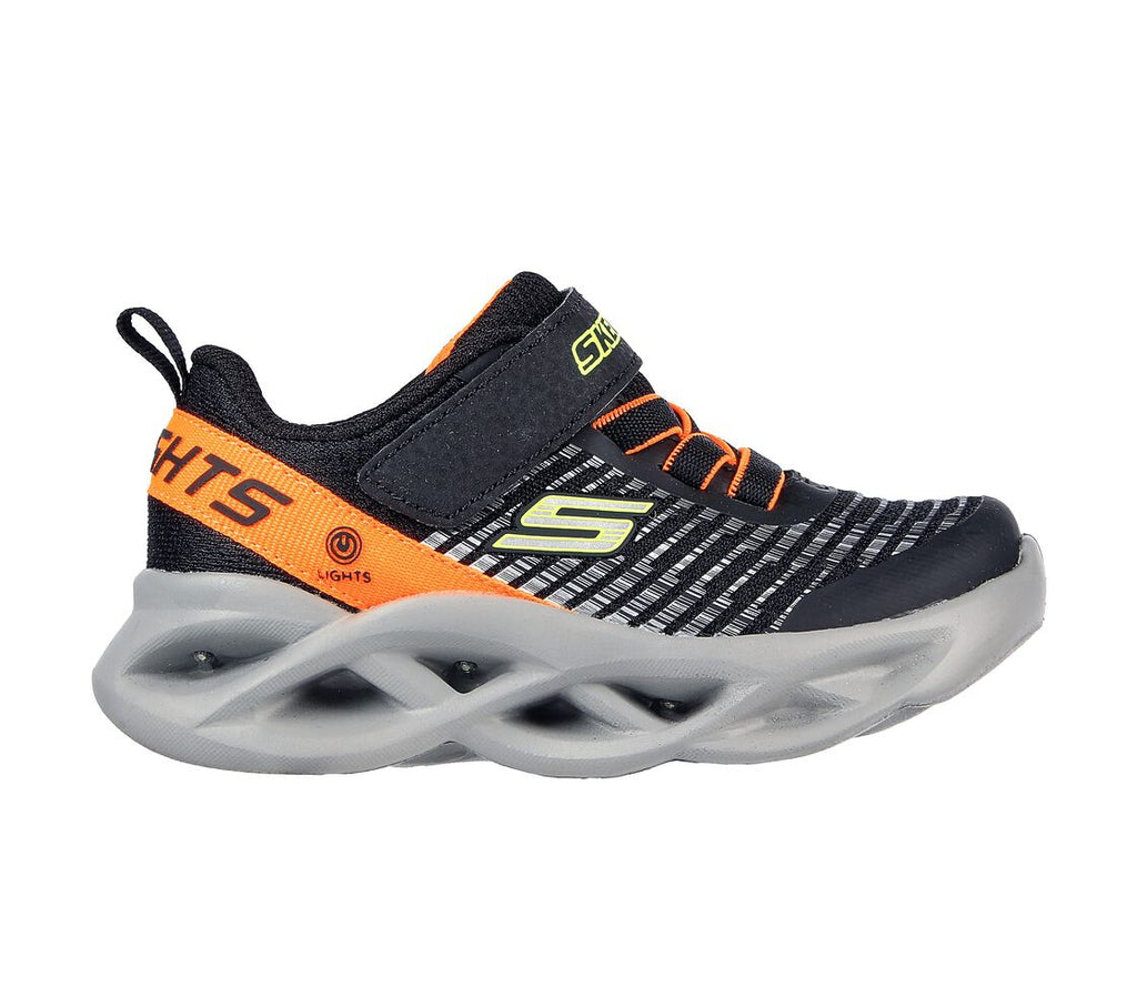 Skechers black sales and orange