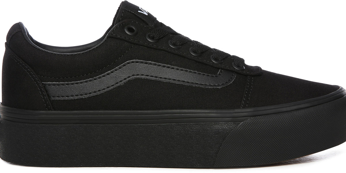Vans platform triple black top