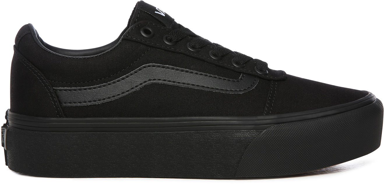 Platform vans black best sale